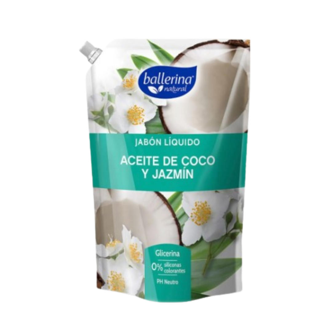 Ballerina jabón líquido aceite de coco y jazmín 750 ml