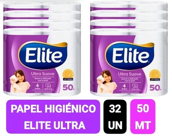 Manga Elite Papel higiénico 50 mt 32 rollos