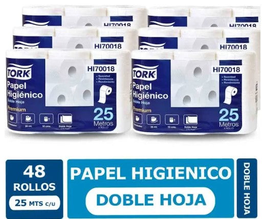 Manga Papel Higiénico Tork 48 rollos de 25 mts c/u