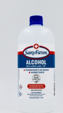 Sany Farm Alcohol Microfiltrado 70° 1 litro